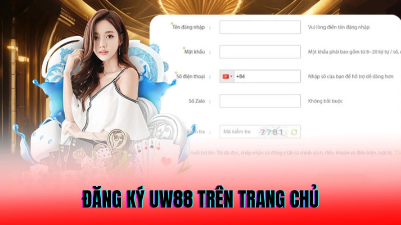 Đăng ký UW88 trên trang chủ