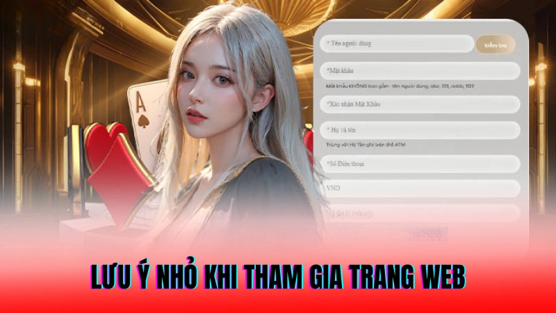 Lưu ý nhỏ khi tham gia trang web